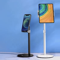 Support de tablette de sol rotatif en acier au carbone magnétique portable + ABS 180 et support de téléphone portable avec hauteur réglable