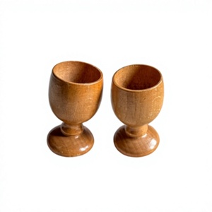 Copa de Vino de Madera Natural Hecha a Mano, Moderna, con Capacidad de 250 ml, Opción de Logotipo Personalizado, Construcción de Madera Sólida para Fiestas - Product Image 4