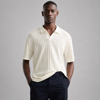 Nouveau T-shirt Homme Printemps-Automne à Manches Courtes en Tissu Tricoté 100% Coton Compressé, Motif Léopard Teint par Nouage, Idéal pour le Business et les Loisirs