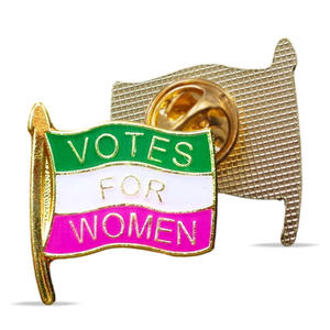 定制女权主义粉色珐琅徽章彩色标语别针，带GRL PWR女性社区意识商品社会活动促销 - Product Image 2