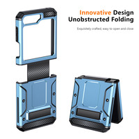 Étui de téléphone invisible 2 en 1 mat anti-UV, coque de téléphone antichoc pour Samsung Galaxy Z Flip 6 5 4, vente en gros, étui de téléphone personnalisé