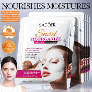 Mascarilla Facial <span class=keywords><strong>de</strong></span> Baba <span class=keywords><strong>de</strong></span> Caracol y Colágeno Reorganizador, Precio <span class=keywords><strong>de</strong></span> Fábrica OEM SADOER, Venta al por Mayor, Cuidado <span class=keywords><strong>de</strong></span> la Piel Coreano, Reduce las Líneas Finas <span class=keywords><strong>de</strong></span> Expresión - Product Image 1
