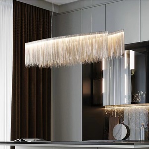 Lámpara Colgante Posmoderna de Lujo, Lámpara de Techo Grande y Larga de Aluminio con Borlas, Araña de Cadena Atlantis - Product Image 5