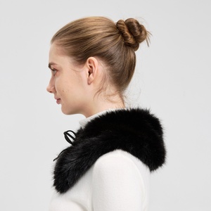 Sciarpa/Stola in Pelliccia Sintetica Nera da <span class=keywords><strong>Donna</strong></span>, Elegante per Eventi Serali, Avvolgente e Morbida per Matrimoni Invernali e Uso Quotidiano - Product Image 3