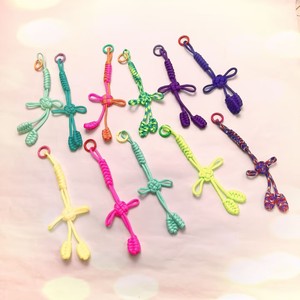 Nylon Knitted Keychain With Zinc Alloy Ring For Promotional Activities Portable <b>Bag</b> <b>Charm</b> Colorful Rope Pendant - Product Image 4