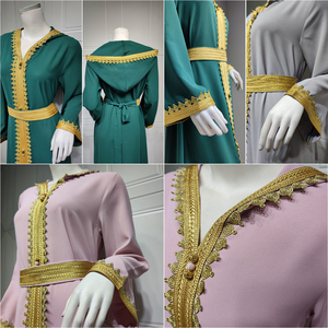 183 Trung Đông AR IA Linen truyền thống hồi giáo quần áo dài Dresses phụ nữ hồi giáo A-line trùm đầu Aya phụ nữ hồi giáo Ăn mặc - Product Image 4