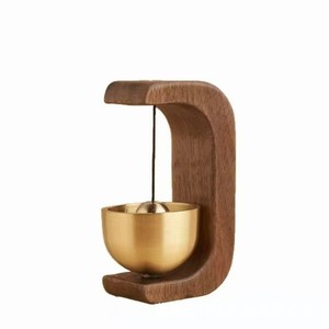 Timbre Magnético de Madera Sólida, Diseño Minimalista en Haya y Nogal, Decoración para Entrada de Casa, 7x4.5x3.5cm, Funciona con Batería - Product Image 5