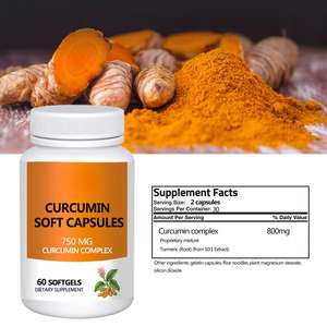 Curcumine 500mg Capsules molles 60 gélules Durée de conservation de 24 mois Stockage à température ambiante et à l'abri de la lumière Modèle Rx - Product Image 2
