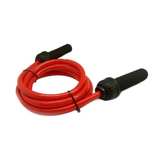 Trọng lượng nhẹ tốc độ <span class=keywords><strong>jump</strong></span> <span class=keywords><strong>rope</strong></span> cho tập thể dục nhà PVC với mềm bọt xử lý và mang các tính năng có thể điều chỉnh nặng Bỏ qua dây - Product Image 3