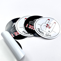 Autocollant découpé en PVC imperméable et personnalisable avec logo personnel personnalisé résistant aux UV