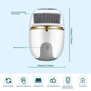 Nueva Llegada Dispositivo de Cuidado DE LA Piel Impermeable de Silicona Suave Cepillo de Lavado de Cara Masajeador Facial Cepillo de Limpieza Eléctrico - Product Image 5