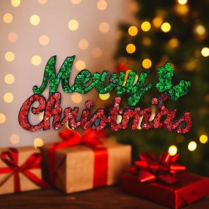 Merry Christmas Sequin <b>Letter</b> Embroidery Patch Iron On - Product Image 3