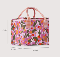 Sac isotherme portable en toile personnalisé pour l'été, design OEM, mini, mignon, pour le camping, la plage, le déjeuner, pour femmes et écolières