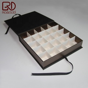 ROGOOD kotak coklat mewah, dengan desain Multi kompartemen dengan penutup pita kotak putih/hitam/coklat untuk hadiah coklat P1172 - Product Image 5