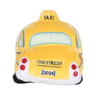 Jouet en peluche taxi personnalisé avec logo, design de dessin animé, jouets en peluche taxi multicolores, jouet en peluche voiture douce