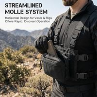 Pochette utilitaire MOLLE compacte découpée au laser, sac de rangement pour équipement résistant à l'eau