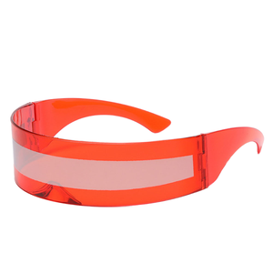 Lunettes <span class=keywords><strong>Cyberpunk</strong></span> Esthétique Futuriste Monobloc avec Bandeau INS pour Photographie de Rue, Voyages, Fêtes, Boutiques et Magasins de Cadeaux - Product Image 5