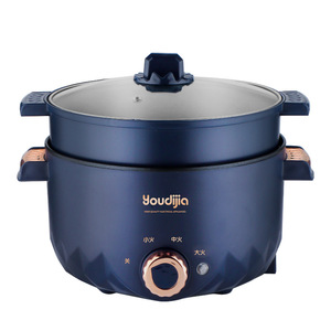Youdijia <b>Electric</b> Hot Pot 26Cm Non Stick Multi Function <b>Steamer</b> Fryer For Home Dormitory Use - Product Image 3