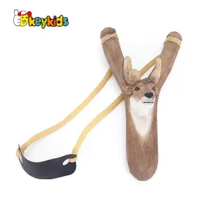 2024 Classic animal shape wooden slingshot toy for kids W01A387