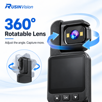 Caméra corporelle RusinVision DV-02 1080P avec contrôle WiFi via application, vision nocturne IR, télécommande, conception durable – Utilisation intérieure/extérieure, portable
