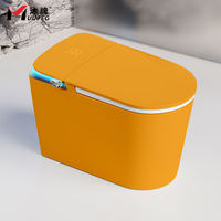 2026 WC intelligent domestique en céramique colorée de haute qualité, forme D, très vendu, avec télécommande, double chasse d'eau, siphon S pour drainage au sol