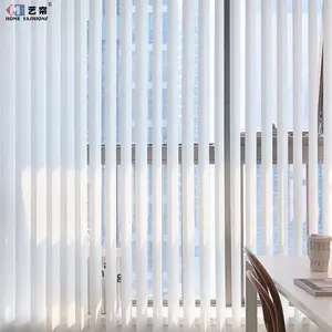 Modern motorized window blinds 89mm fabric vertical blinds curtains for living room home decoration