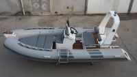 Nouveau design RIB 480 PVC/Hypalon, bateaux pneumatiques rigides à double coque en V profond, patrouille