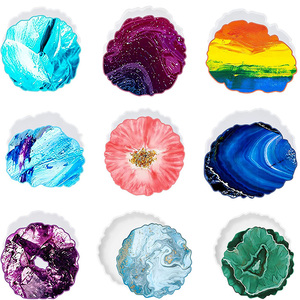 DIY Epoxy Resin <strong>Marble</strong> <strong>Coaster</strong> Making 18 Shape Silicone Mold for <strong>Coaster</strong> - Product Image 2