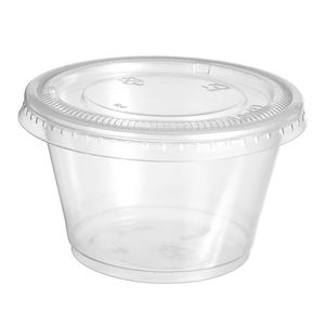 Gobelet à sauce transparent en <span class=keywords><strong>pet</strong></span> de 120ml, petits gobelets en plastique avec couvercles, contenant jetable - Product Image 1