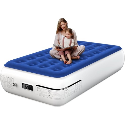 Eco-Friendly PVC Soft Comfort Kids Families Inflatable Air Bed Mattress with Build-in Pump