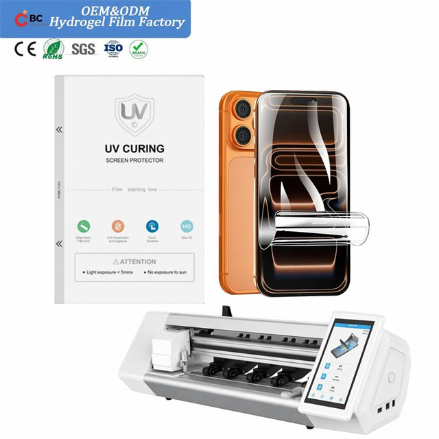 Unbreakable Material Curved Screen 3D Nano 9H HD Hydrogel UV Film Screen Protector Electroplating UV Hydrogel Film