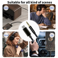 Câble audio USB C vers 3,5 mm mâle, câble audio tressé en nylon pour autoradio, pour téléphones de type C, haut-parleur, connexion audio casque