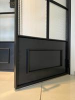 Nouvelle porte en verre en alliage d'aluminium et fer forgé de style français moderne avec ouverture latérale électrique pour la décoration intérieure, salle de bain, salon