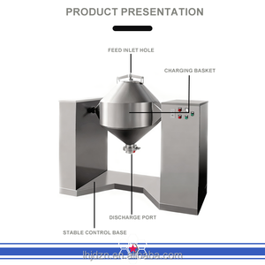 Industria bevande alimentari latte caffè in polvere conico frullatore pillola in polvere doppio cono Mixer miscela macchina 100Kg - Product Image 3