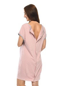 <span class=keywords><strong>Camicia</strong></span> <span class=keywords><strong>da</strong></span> <span class=keywords><strong>Notte</strong></span> Premaman Personalizzata a Pois per Ospedale e <span class=keywords><strong>Parto</strong></span>, Etichetta Privata OEM - Product Image 3