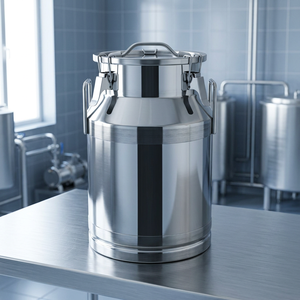 Bidon à lait en acier inoxydable de qualité supérieure, robuste, hermétique, pour le transport d'huile, de vin et autres liquides, avec fermoirs, qualité alimentaire - Product Image 2