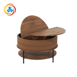 Contemporary Brown Lift Top <b>Coffee</b> <b>Table</b> Storage Cocktail <b>Table</b> Sturdy Steel Legs Easy Clean Safe Design for Living Room Office - Product Image 4