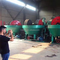 Prix de gros, moulin à pan rond humide à double roue pour le raffinage de l'or, 5 tonnes, pour l'Afrique