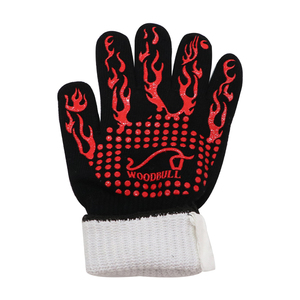 Gants de barbecue résistants à la <span class=keywords><strong>chaleur</strong></span> avec grip en silicone, <span class=keywords><strong>anti</strong></span>-brûlure, en coton, pour la cuisine et la pâtisserie - Product Image 4