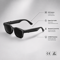 Lunettes Intelligentes M08T avec Casque Audio Sans Fil, Traduction IA en Temps Réel, Caméra Étanche IP68, Capture Vidéo 1080P, Réduction Active du Bruit (ANC), Type-C