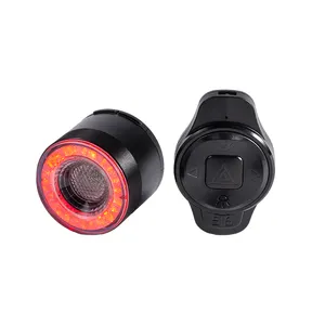 600mAh IP66 Waterproof Rear LED Light Remote Rechargeable Battery Anti-Theft Bicycle Tail Light For Bikes