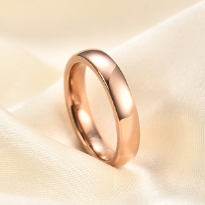 Nuevo anillo de acero de tungsteno pulido curvo de 4 6MM-Simple y versátil, ideal <span class=keywords><strong>para</strong></span> parejas que se casan - Product Image 4