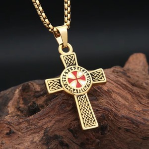 yunnique <b>Cross</b> Titanium Steel Men's Necklace Stainless Steel Pendant Kettle Knot Design Fashion Jewelry - Product Image 2