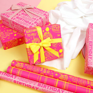 New arrival <b>wrapping</b> <b>paper</b> <b>birthday</b> children gift pink <b>wrapping</b> <b>paper</b> - Product Image 2