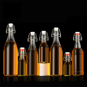 100ml 150ml 500ml 1000ml Enzyme Bouteille Facile Flip Couvercle Transparent Boisson Bière Vin Bouteilles D'eau En <span class=keywords><strong>Verre</strong></span> Swing Top Bouteille - Product Image 2