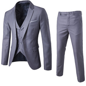 Trajes Elegantes para <span class=keywords><strong>Hombre</strong></span> 2025, Ropa Casual de Negocios, Traje de Tres Piezas para Padrinos de Boda, Chaqueta, Pantalones, Chaleco - Product Image 2