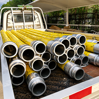 Tuyau en caoutchouc et fil d'acier à grand diamètre basse pression pour aspiration de sable noir et dragage des eaux usées, découpe personnalisable disponible