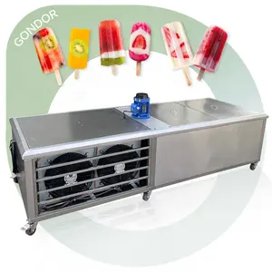 Automatic Semi De Fabrication Stick 2 18 Mold Engrave Milk Fruit Popsicle Machine / Ice Lolly Machine