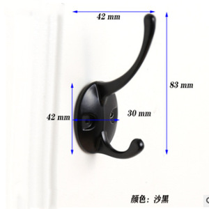 O'Leeford Wall <b>Hooks</b> Double <b>Hook</b> Zinc Alloy Rust Resistant Modern Style For Clothes Storage - Product Image 2
