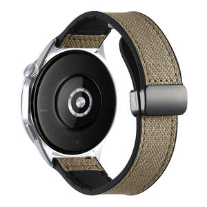 Correa de Reloj de Cuero y Silicona al por Mayor para Huawei y Samsung, Correa de Reloj Deportiva Magnética Suave con Patrón Vaquero de 20mm y 22mm - Product Image 5